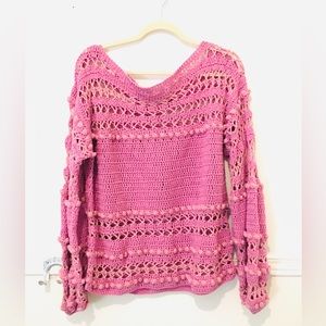 #102 Knits by Kris Handknit cotton sweater